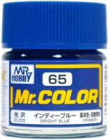 Краска акриловая Mr.Hobby Bright Blue (яркий синий), глянцевая, 10 мл (C65)
