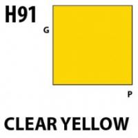 Краска акриловая Mr.Hobby Clear Yellow (прозрачный желтый), глянцевая, 10 мл (H91)
