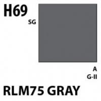 Краска акриловая Mr.Hobby RLM75 Gray (серый), полуглянцевая, 10 мл (H69)