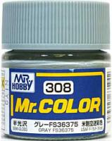 Краска акриловая Mr.Hobby Gray FS36375 (серый), полуглянцевая, 10 мл (C308)