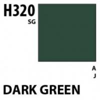 Краска акриловая Mr.Hobby Dark Green (темно-зеленый), полуглянцевая, 10 мл (H320)