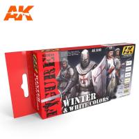Набор красок Winter & White colors _зимние и белые оттенки__ 6х17мл _AK_ AK3160_