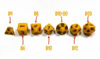 Набор из 7 кубиков для ролевых игр (желтый) (Звезда, 1144)