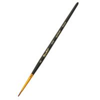 Кисть круглая из волоса синтетики под колонок _ 2_ серия 1S15_ кор_ручка _Roubloff_ ЖS1-02_05Ж_