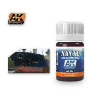 Ships weathering colors AK_ Коричневые подтеки грязи для красного корпуса_ 35 мл _AK-304_