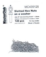 Slotted Hex Nuts on a washer_ 120 шт__ шляпка 1мм_ диам_посад_отв_ 0_8мм _MC435125_