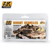 Burnt Vehicles _имитация сожженой техники__ 4 пигм_ + фиксатор _AK4120_