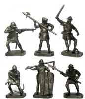 Гуситские войны, чехи, 6 фигур, пьютер (Солдатики Публия, 4045)