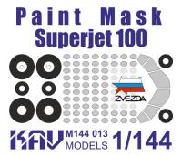 1/144 Окрасочная маска на Superjet 100 _Звезда_ _KAV_ M144013_