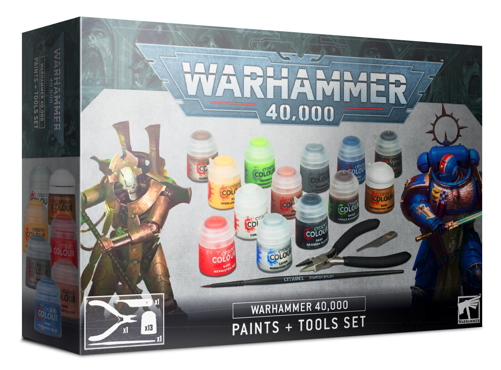 Warhammer 40000 paint set. Набор красок Warhammer 40.000 Citadel Essentials Set. Набор вархаммер 40000 Paint Set. Warhammer 40,000 Paints and Tools Set. Warhammer 40k набор красок.