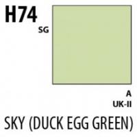 Краска акриловая Mr.Hobby Sky (duck egg green) (небесный), полуглянцевая, 10 мл (H74)
