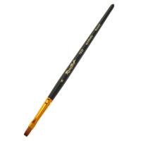 Кисть плоская из волоса синтетики под колонок _ 6_ серия 1S25_ кор_ручка _Roubloff_ ЖS2-06_05Ж_