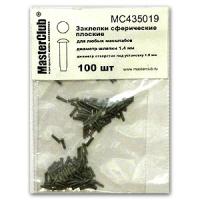 Плоская сферическая заклепка_ 100шт__ диам_гол_ 1_4мм_ диам_посад_отв_ 1мм _MC435019_