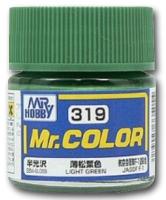 Краска акриловая Mr_Hobby Light Green _светло-зеленый__ полуглянцевая_ 10 мл _C319_