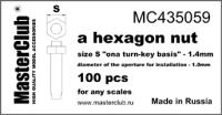 Шестигранная гайка_ 100шт__ шляпка 1_4мм_ диам_посад_отв_ 1_0мм _MC435059_