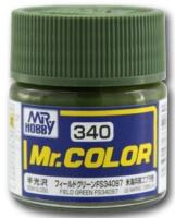 Краска акриловая Mr.Hobby Field Green FS34097 (полевой зеленый), полуглянцевая, 10 мл (С340)