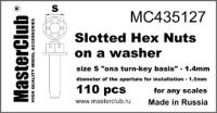 Slotted Hex Nuts on a washer_ 110 шт__ шляпка 1_4мм_ диам_посад_отв_ 1_5мм _MC435127_