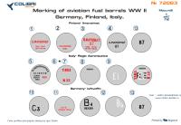 1/72 Маркировка авиационных топливных бочек 2МВ _Германия_ Финляндия_ Италия_ _Colibri_ 72083_