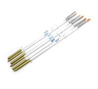 Набор кистей из синтетического волоса_ плоские  6 шт_ __ 1_ 2_ 3_ 4_ 5_ 6_ _3693_