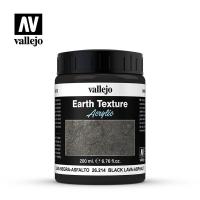 Текстурная паста Vallejo Black Lava-Asphalt _черная лава-асфальт__ акрил_ 200мл _26214_