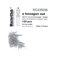 Шестигранная гайка_ 120шт__ шляпка 0_9мм_ диам_посад_отв_ 0_6мм _MC435056_