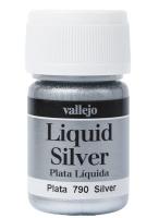 Краска Liquid Silver_ Silver_ на спиртовой основе_ 35мл _Vallejo_ 70790_