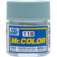 Краска акриловая Mr_Hobby RLM78 Light Blue _светло-синий__ полуглянцевая_ 10 мл _C118_