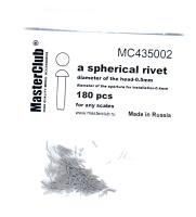 Сферические заклепки_ 180шт__ шляпка 0_5мм_ диам_посад_отв_ 0_4мм _MC435002_