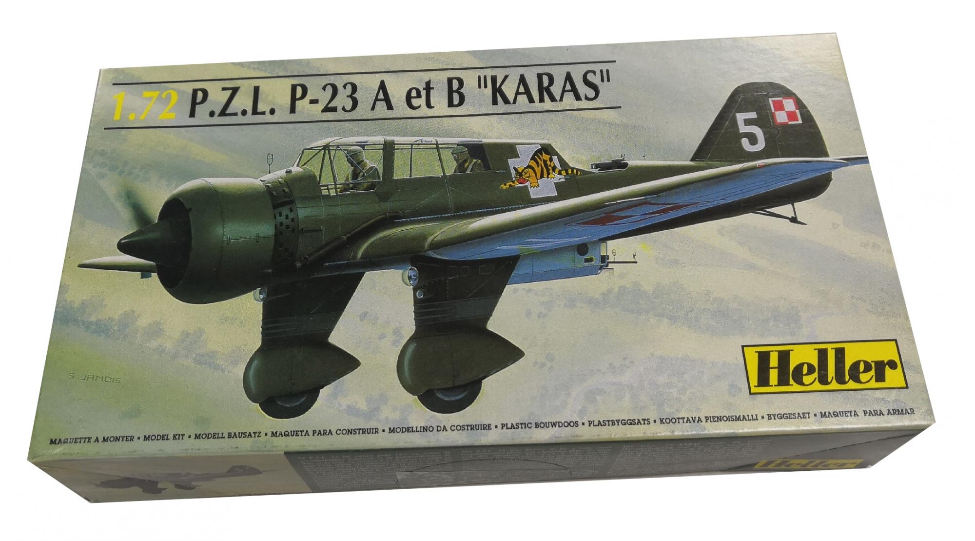 1/72 Самолет PZL P-23 A Et B "Karas" (Heller, 80247) - МурманХобби