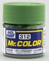 Краска акриловая Mr_Hobby Green FS34227 _зеленый__ полуглянцевая_ 10 мл _C312_