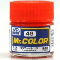 Краска акриловая Mr_Hobby Clear Orange _прозрачный оранжевый__ глянцевая_ 10 мл _С49_
