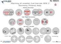 1/48 Маркировка авиационных топливных бочек 2МВ _Германия_ Финляндия_ Италия_ _Colibri_ 48024_