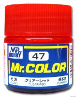 Краска акриловая Mr_Hobby Clear Red _прозрачная красная__ глянцевая_ 10 мл _C47_