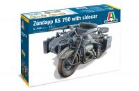 1/9 Мотоцикл ZUNDAPP KS 75 с коляской (Italeri, 7406)