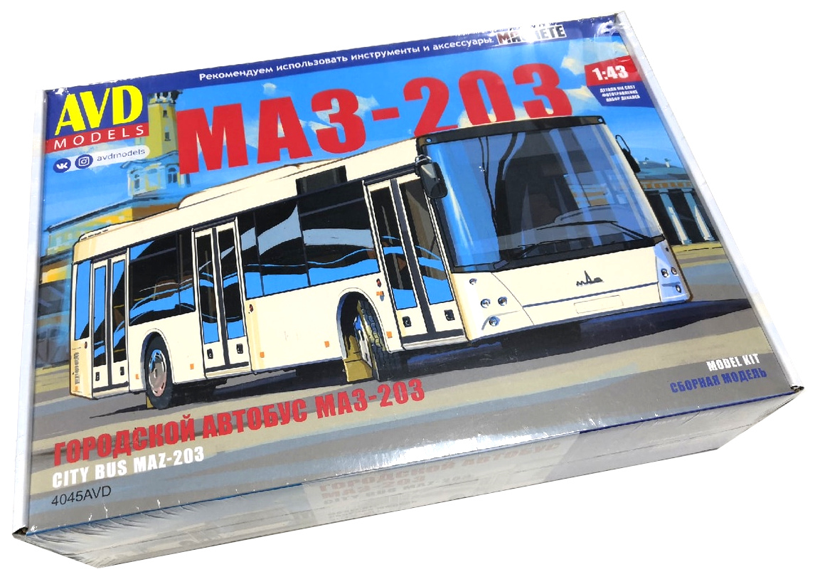 1/43 Городской автобус МАЗ-203 (AVD, 4045) - МурманХобби