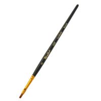 Кисть Roubloff_ плоская_ синтетика_ имитация под колонок_ 1S25_ _ 3_ кор_ ручка _ЖS2-03_05Ж_