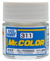 Краска акриловая Mr_Hobby Gray FS36622 _серый__ полуглянцевая_ 10 мл _C311_