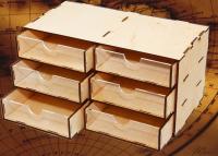 Касcетный модуль-органайзер на 6 низких ящичков _WINmodels_ MWP-0010-07_