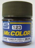 Краска акриловая Mr_Hobby RLM83 Dark Green _темно-зеленый__ полуглянцевая_ 10 мл _С123_