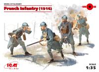 1/35 Фигуры Пехота Франции _1916 г__ _ICM_ 35691_