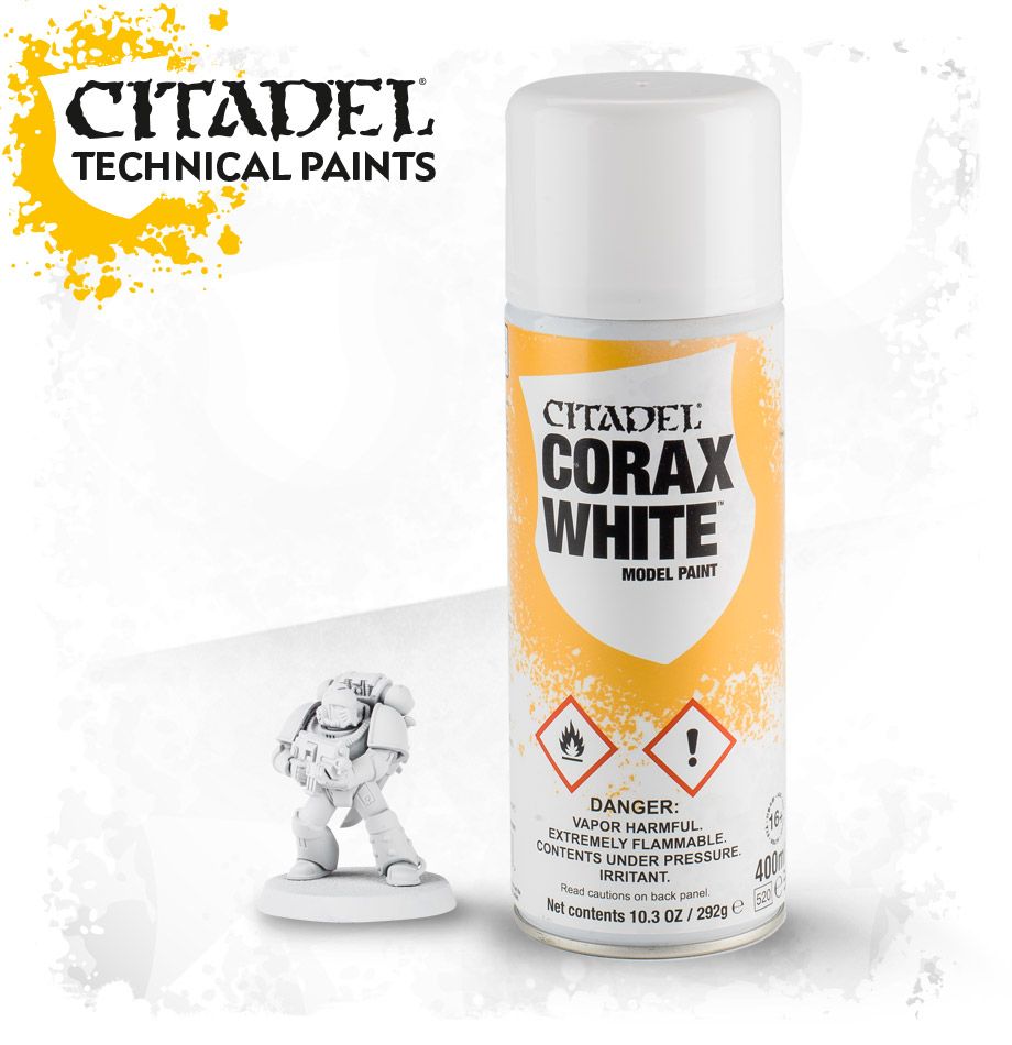 Spray white. Citadel: Corax White Spray. Краска Citadel Spray. Грунтовка Citadel. Краска Base: Corax White.