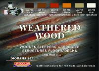 Набор из 6 акриловых красок Lifecolor, Weathered Wood (CS 20)