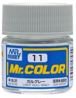 Краска акриловая Mr_Hobby Light Gull Gray _светло-серый залив__ полуглянцевая_ 10 мл _С11_