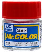 Краска акриловая Mr.Hobby Red FS11136 (красный), глянцевая, 10 мл (C327)