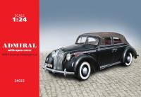 1/24 Admiral Cabriolet_ германский пассажирский автомобиль 2МВ с раскрытым тентом _ICM_ 24022_