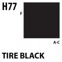 Краска акриловая Mr.Hobby Tire Black (черные покрышки), матовая, 10 мл (H77)