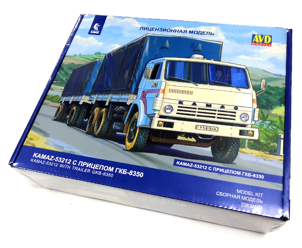 1/43 Автомобиль КАМАЗ-53212 с прицепом ГКБ-8350 (AVD, 7063) - МурманХобби