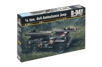 1/35 Автомобиль  1/4 TON_ 4x4 AMBULANCE JEEP _Italeri_ 0326_