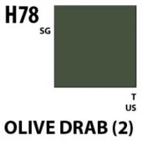 Краска акриловая Mr_Hobby Olive Drab _2_ _оливково-коричневый__ полуглянцевая_ 10 мл _H78_