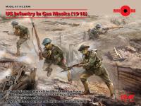 1/35 Пехота США в противогазах _1918 г__ _ICM_ 35704_